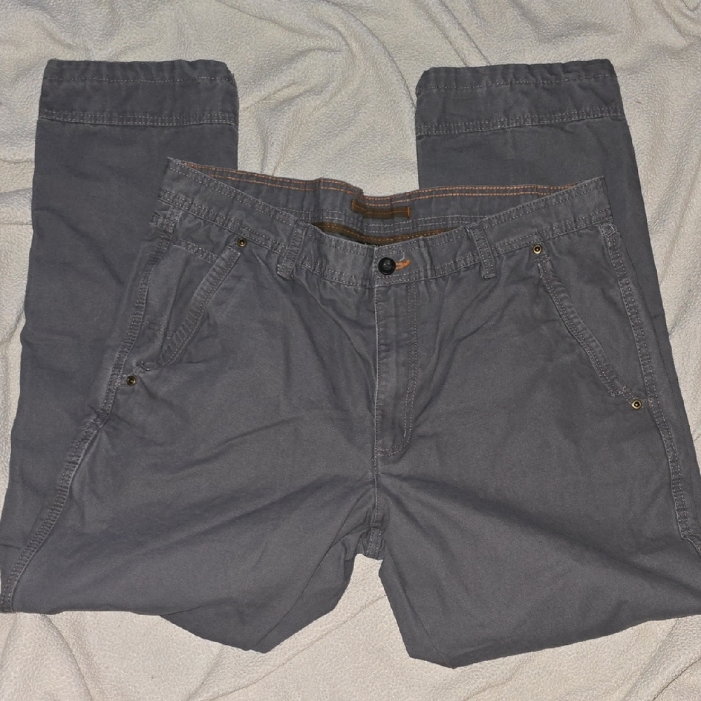 Outdoor Life Men's Casual Gray Cotton Pants 36 X 32